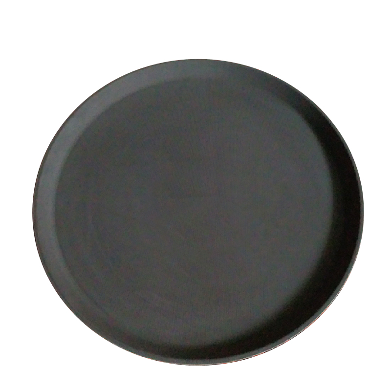 Nampan Bulat Anti-Slip DIA 40.5cm Brown/Round Tray Non-Slip
