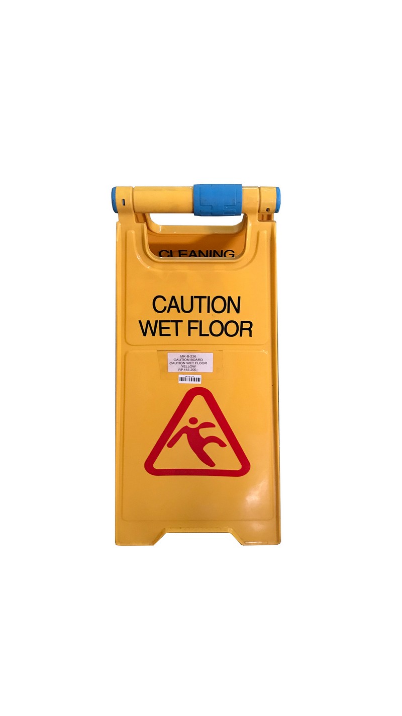 Caution Board Caution Wet Floor Yellow/Papan peringatan lantai basah