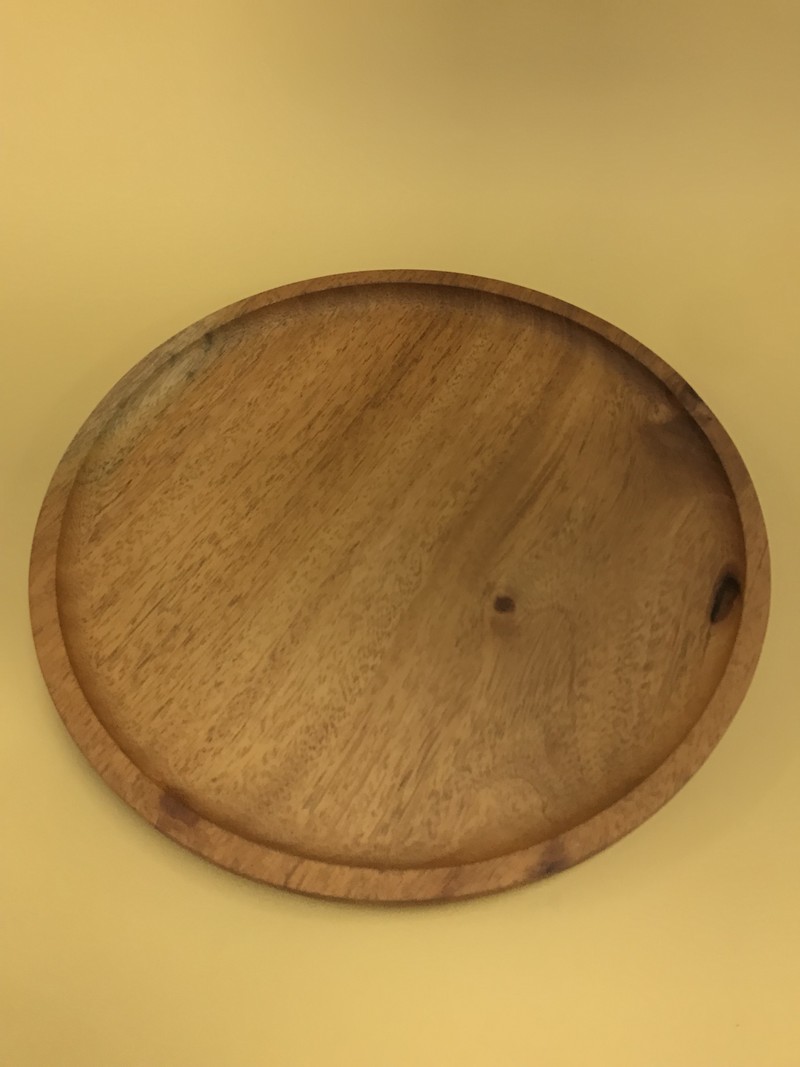 Plate d.20 cm (mahoni)/ Piring Kayu