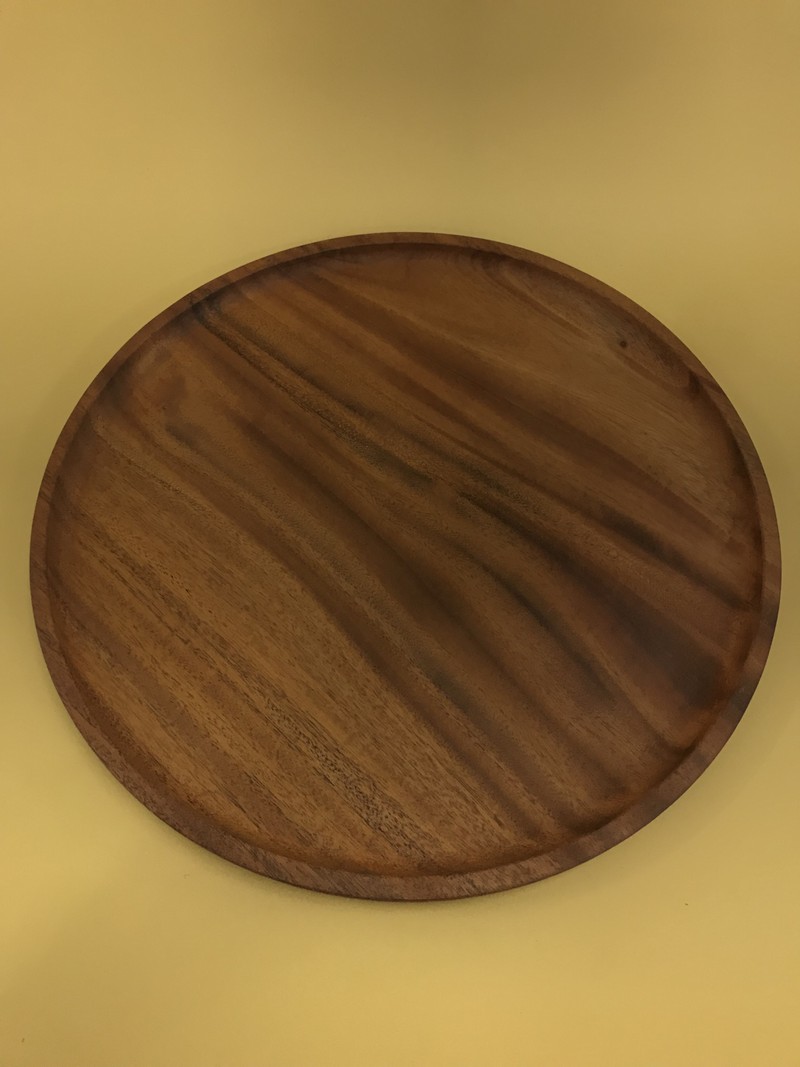 Plate d.28 cm (mahoni)/Piring kayu