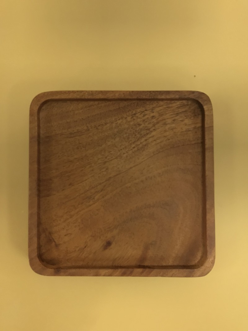 Tray square 12.5 x 12.5 cm (mahoni)/ Nampan kotak