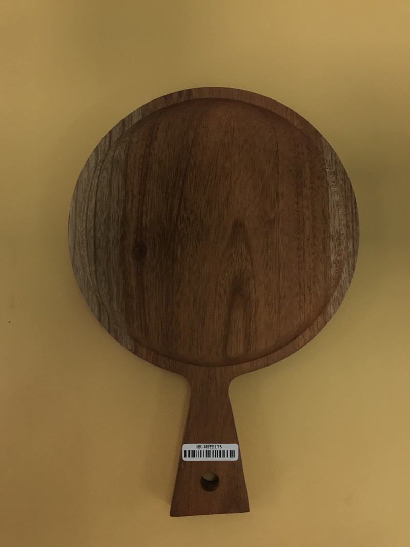 Tray with handle d. 17,5  cm (mahoni)/ Nampan kayu dengan handle