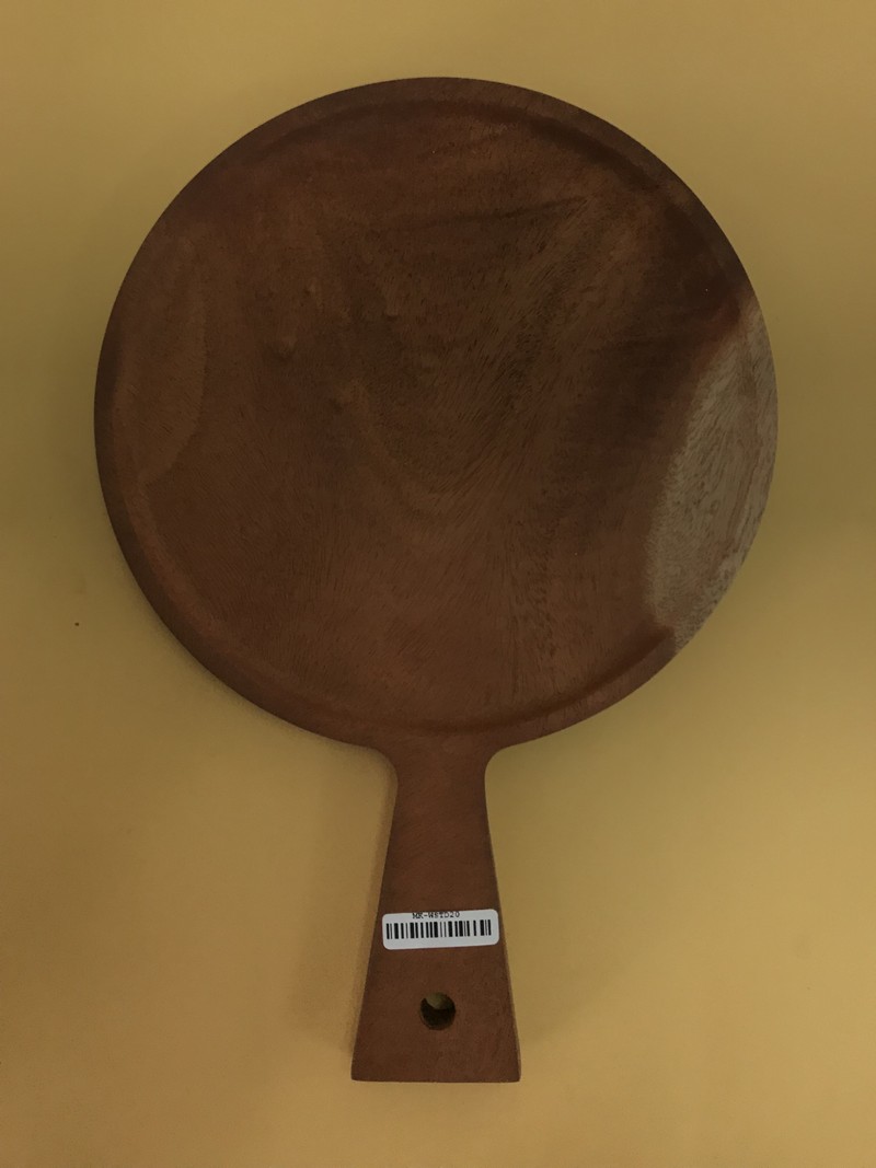 Tray with handle d.20 cm (mahoni)/ Nampan kayu dengan pegangan
